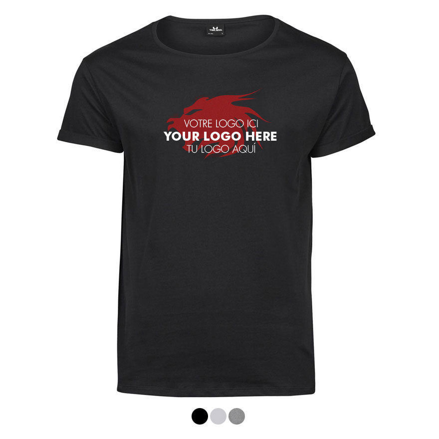 Athlete Roll-Up T-shirt (+ Your Logo)